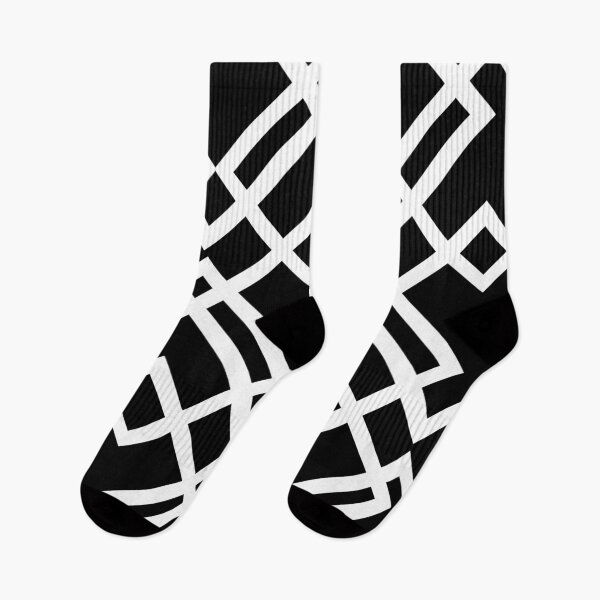 Item preview,  Monochrome Geometric Lattice Pattern Interlocking Squares And Diamonds  designed and sold by studioart.