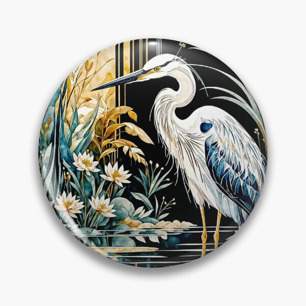Item preview, Elegant Heron in Tranquil Waterscape #2 designed and sold by Helios Be. Lavsh.