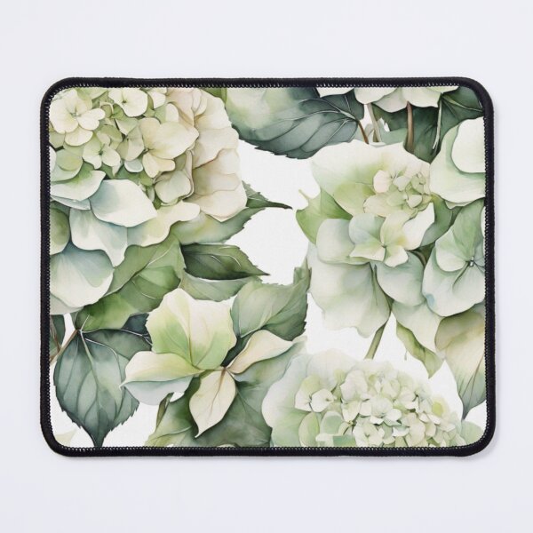 Item preview, Elegant soft green floral watercolor hydrangeas botanical  designed and sold by hollycooper.