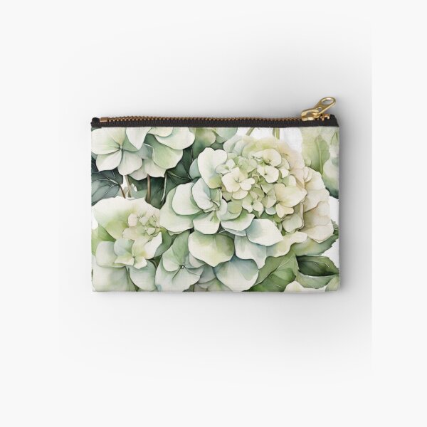 Item preview, Elegant soft green floral watercolor hydrangeas botanical  designed and sold by hollycooper.