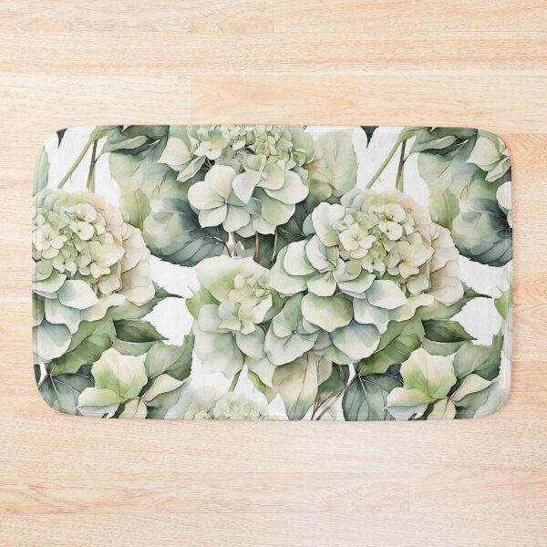 Item preview, Elegant soft green floral watercolor hydrangeas botanical  designed and sold by hollycooper.