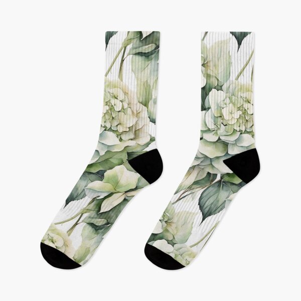 Item preview, Elegant soft green floral watercolor hydrangeas botanical  designed and sold by hollycooper.