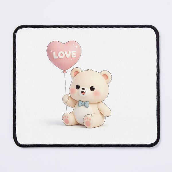 Item preview, Cute teddy bear with balloon Love designed and sold by EIusafet.