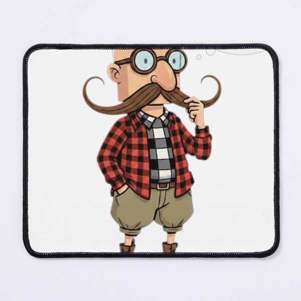 Item preview, Bald Quirky Inventor with Giant Mustache designed and sold by Fatomfatom.