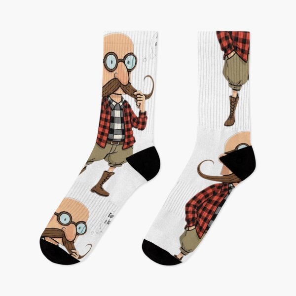 Item preview, Bald Quirky Inventor with Giant Mustache designed and sold by Fatomfatom.
