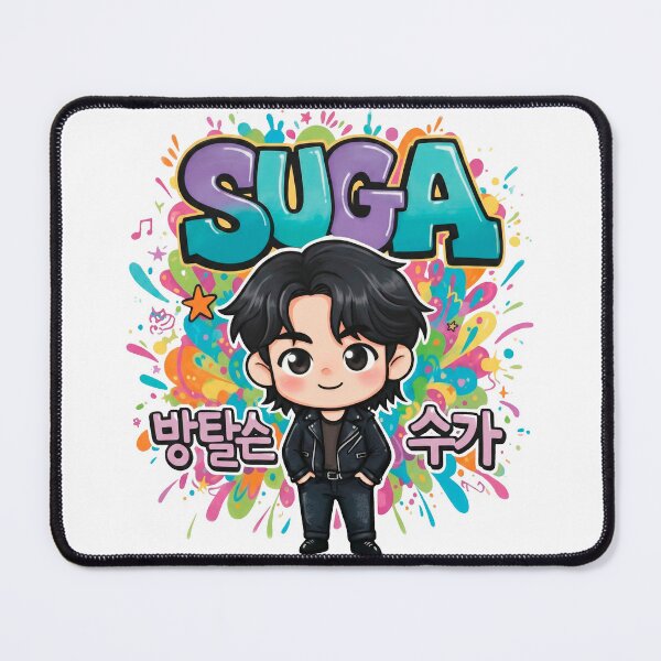 Item preview, BTS SUGA Min Yoongi Chibi Art - Cool Rocker Style Fanart designed and sold by Polarisofficial.