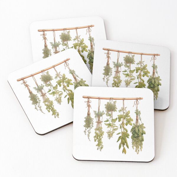 Item preview, Classic boho natural botanical watercolor herbs dried herbs  designed and sold by hollycooper.