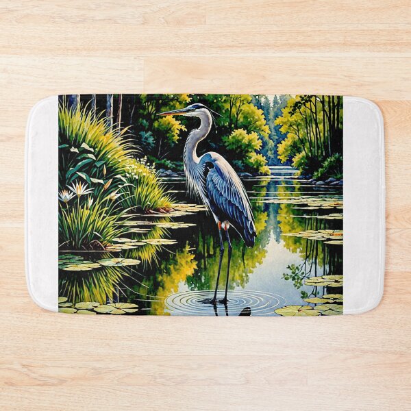 Item preview, Elegant Heron in Tranquil Waterscape #4 designed and sold by Helios Be. Lavsh.