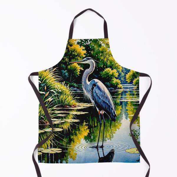 Item preview, Elegant Heron in Tranquil Waterscape #4 designed and sold by Helios Be. Lavsh.