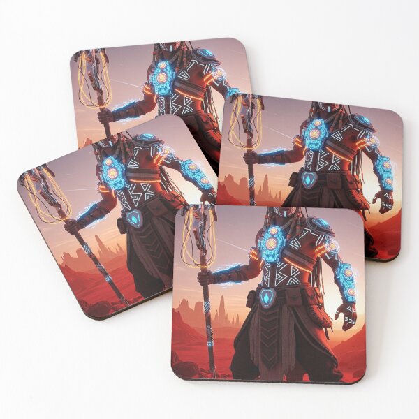 Item preview, futuristic tribal warrior designed and sold by Losancestros.