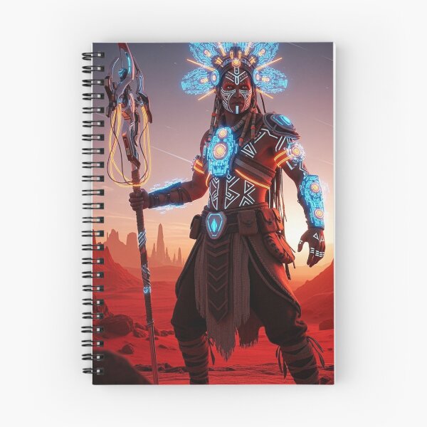 Item preview, futuristic tribal warrior designed and sold by Losancestros.