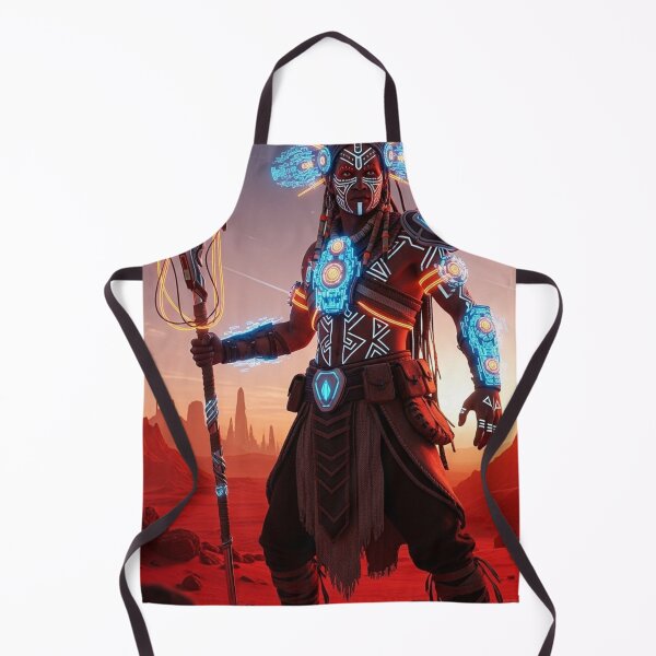Item preview, futuristic tribal warrior designed and sold by Losancestros.