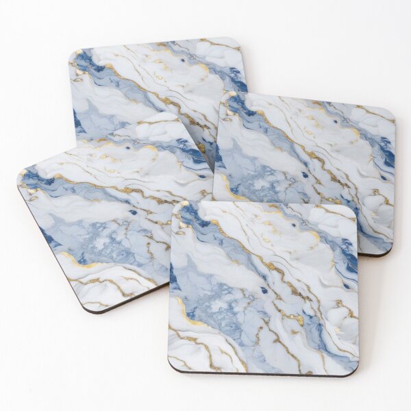 Item preview, Elegant blue gray white gold marble granite pattern designed and sold by hollycooper.