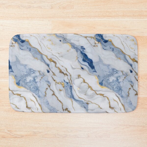 Item preview, Elegant blue gray white gold marble granite pattern designed and sold by hollycooper.