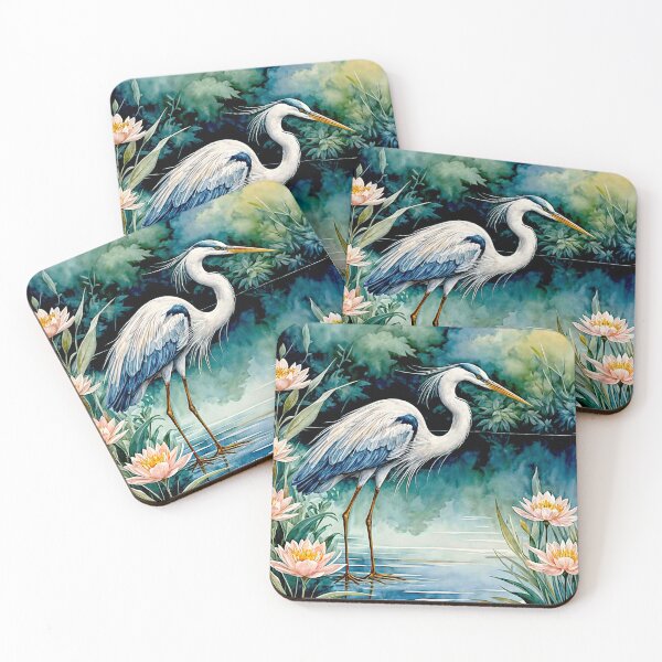 Item preview, Elegant Heron in Tranquil Waterscape #5 designed and sold by Helios Be. Lavsh.