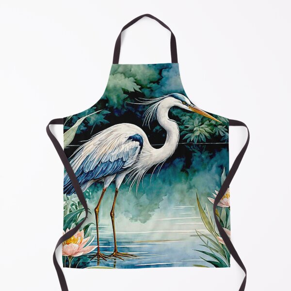 Item preview, Elegant Heron in Tranquil Waterscape #5 designed and sold by Helios Be. Lavsh.