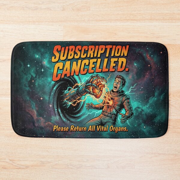 Item preview, Subscription Nightmare: Retro-Futuristic Sci-Fi Satire designed and sold by SavinMercantile.