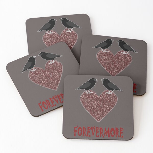 Item preview, Love Forevermore Ravens and Red Heart Gothic Romance designed and sold by naturegallery.