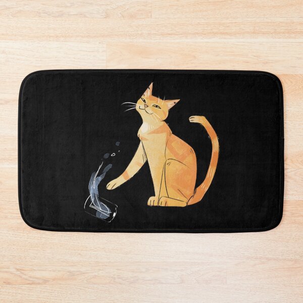 Item preview, Smug Cat Knocking Over Glass designed and sold by inkwish.