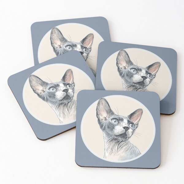 Item preview, Sphynx Cat Portrait – Minimal Line Art Drawing designed and sold by NektarWorld.