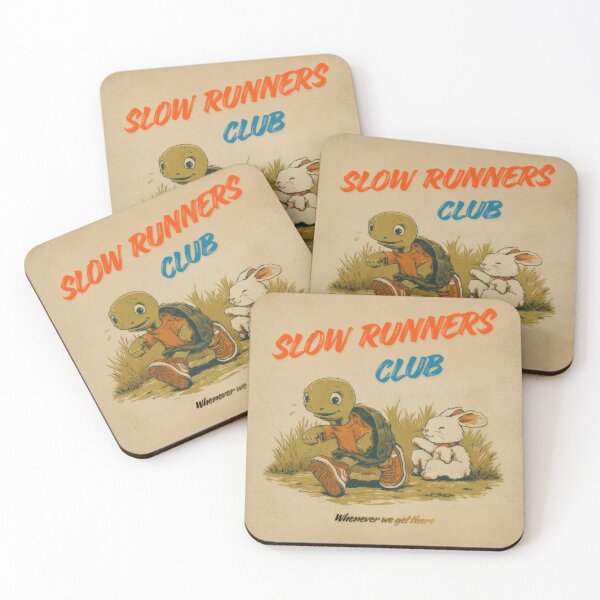 Item preview, Retro Slow Runners Club Tortoise & Hare Badge - Vintage Jogging Art designed and sold by T-pocket.