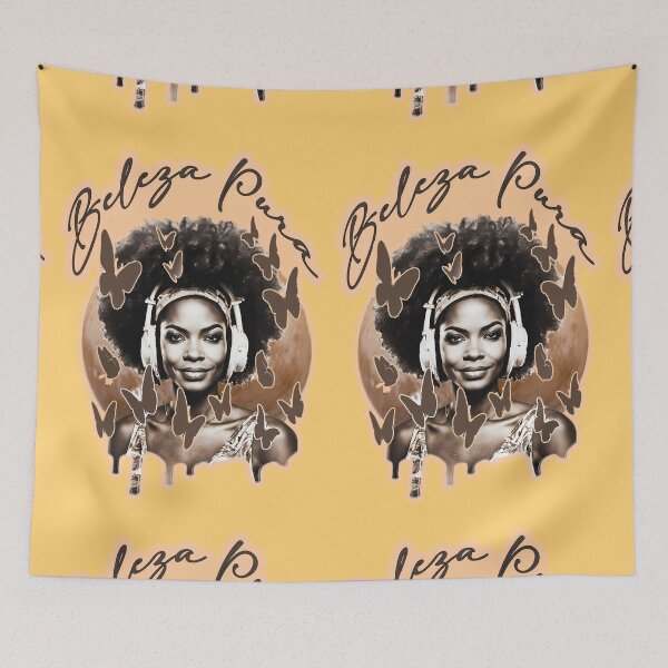 Item preview, Pure Beauty – Afro Art with Butterflies & Headphones designed and sold by Topoartispp.