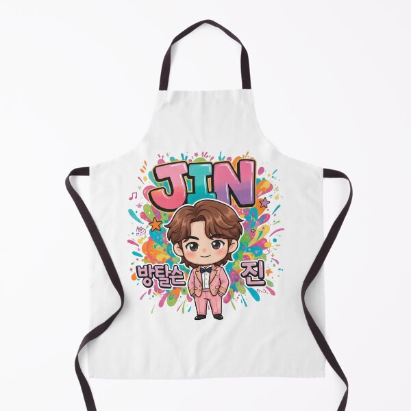 Item preview, BTS Jin Kim Seokjin Chibi Art - Pink Suit Colorful Paint Splash designed and sold by Polarisofficial.