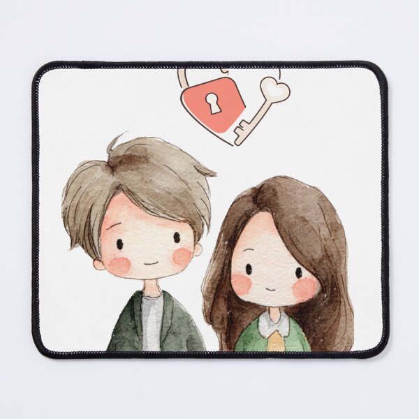 Item preview, Cute Couple Love Illustration designed and sold by fancy-to-shop.