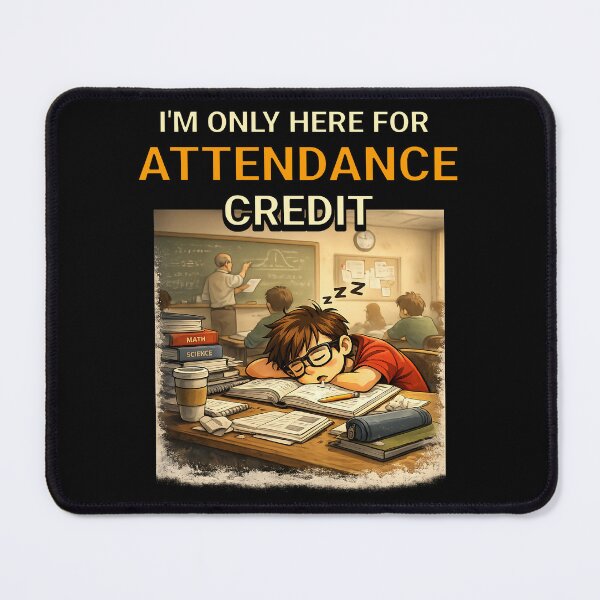 Item preview, I'm only here for attendance credit designed and sold by Plot Twist Outfitters.