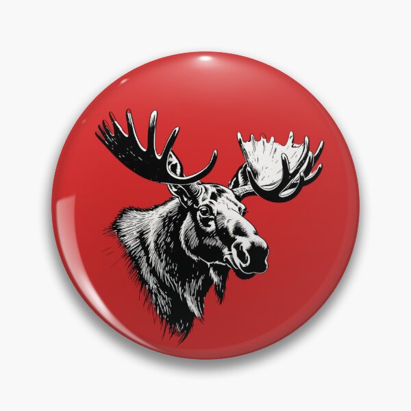 Item preview, Monochrome Moose Line Art – Dark Wildlife Illustration designed and sold by PAPIRO SIGLO XXI.