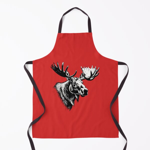 Item preview, Monochrome Moose Line Art – Dark Wildlife Illustration designed and sold by PAPIRO SIGLO XXI.
