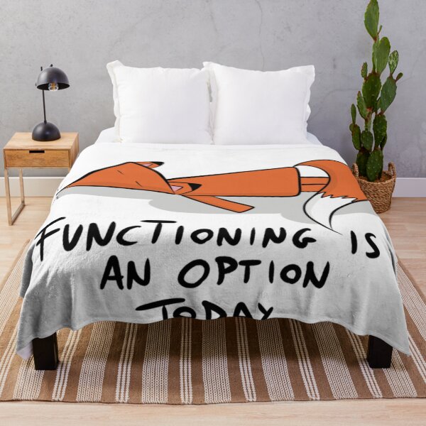 Item preview, Functioning Is An Option Today - Relatable Mental Health Humor Fox designed and sold by DesignFreakArt.