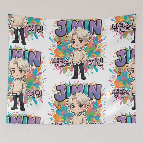 Item preview, BTS Jimin Chibi Fanart - Soft Aesthetic Cream Sweater Art designed and sold by Polarisofficial.