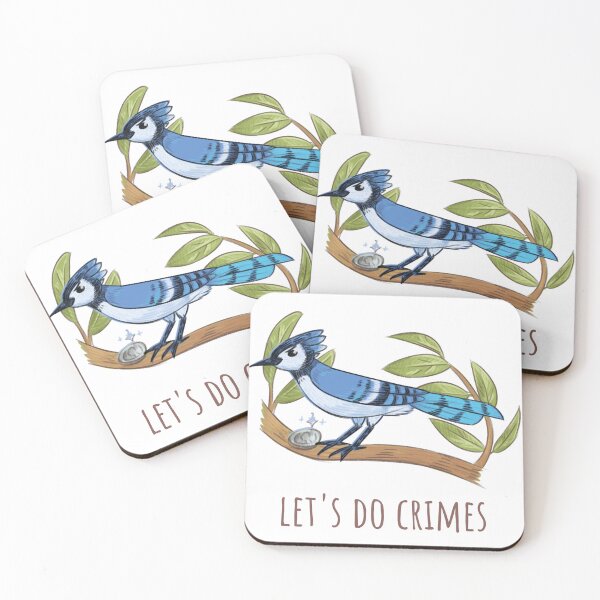 Item preview, Let's Do Crimes - Funny Blue Jay designed and sold by inkwish.