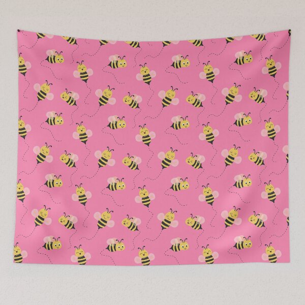 Item preview, The Buzz Girly Bees On Pink designed and sold by SamAnnDesigns.