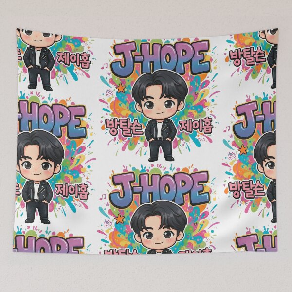 Item preview, BTS J-Hope Chibi Fanart - Hope World Colorful Splash Art designed and sold by Polarisofficial.