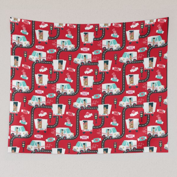 Item preview, Valentine Mail Trucks Special Delivery Red designed and sold by SamAnnDesigns.