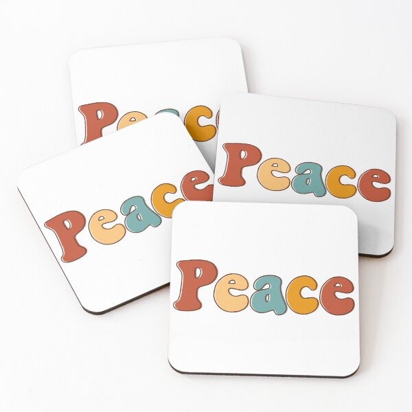 Item preview, Peace Retro Bubble Typography Cute Colorful Sticker Design designed and sold by ZYNORAworld.