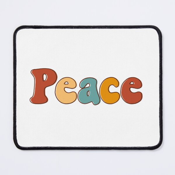 Item preview, Peace Retro Bubble Typography Cute Colorful Sticker Design designed and sold by ZYNORAworld.