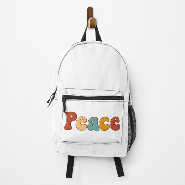 Item preview, Peace Retro Bubble Typography Cute Colorful Sticker Design designed and sold by ZYNORAworld.