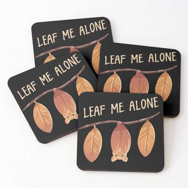 Item preview, Leaf Me Alone - Cute Eastern Red Bat designed and sold by inkwish.