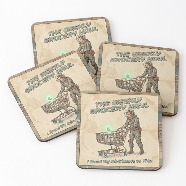 Item preview, Retro-Futuristic Inflation Satire in a Dystopian Supermarket designed and sold by SavinMercantile.