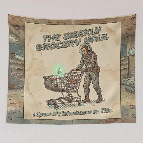 Item preview, Retro-Futuristic Inflation Satire in a Dystopian Supermarket designed and sold by SavinMercantile.
