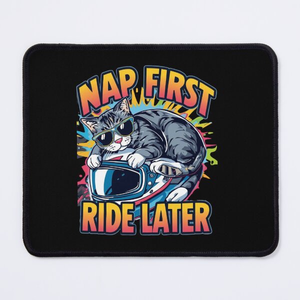 Item preview, NAP FIRST RIDE LATER- Nap Day motorcyclists funny graphic designed and sold by YourTrendyTees.
