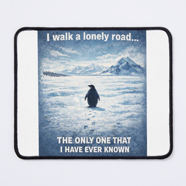 Item preview, Lonely Penguin Walking Away – Funny Existential Penguin Meme designed and sold by Wear Sculpt.