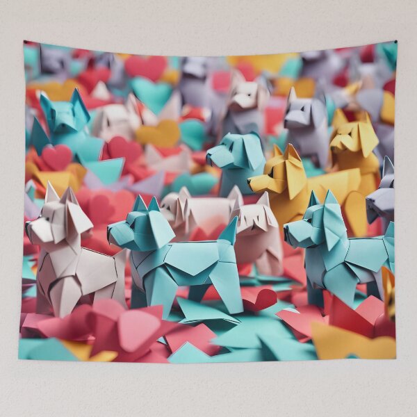 Item preview, Origami Art - Puppy Love Everywhere designed and sold by ArtfulFolds.