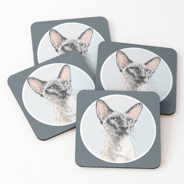 Item preview, Oriental Shorthair Cat – Elegant Minimalist Portrait designed and sold by NektarWorld.