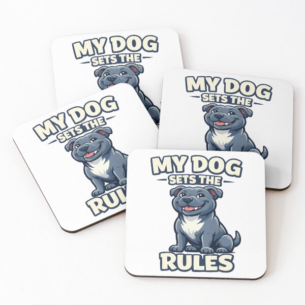 Item preview, Cheeky Staffy My Dog Sets The Rules Funny Staffie designed and sold by BestFriendTees.