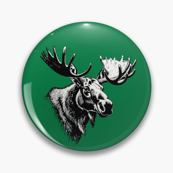 Item preview, Monochrome Moose Line Art – Dark Wildlife Illustration designed and sold by PAPIRO SIGLO XXI.