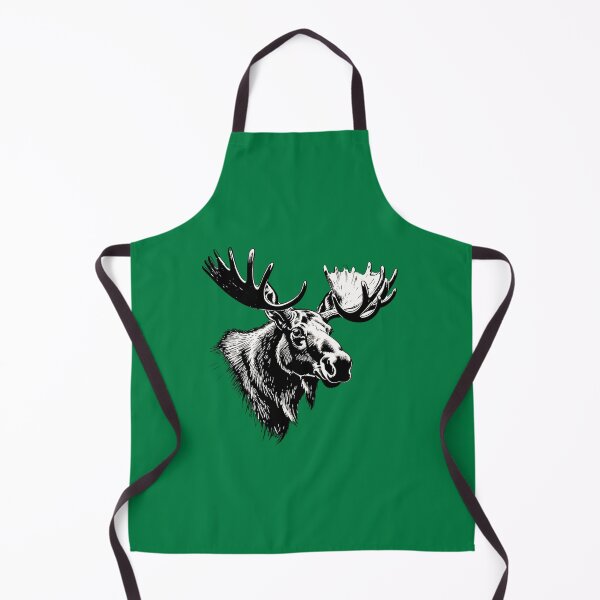 Item preview, Monochrome Moose Line Art – Dark Wildlife Illustration designed and sold by PAPIRO SIGLO XXI.